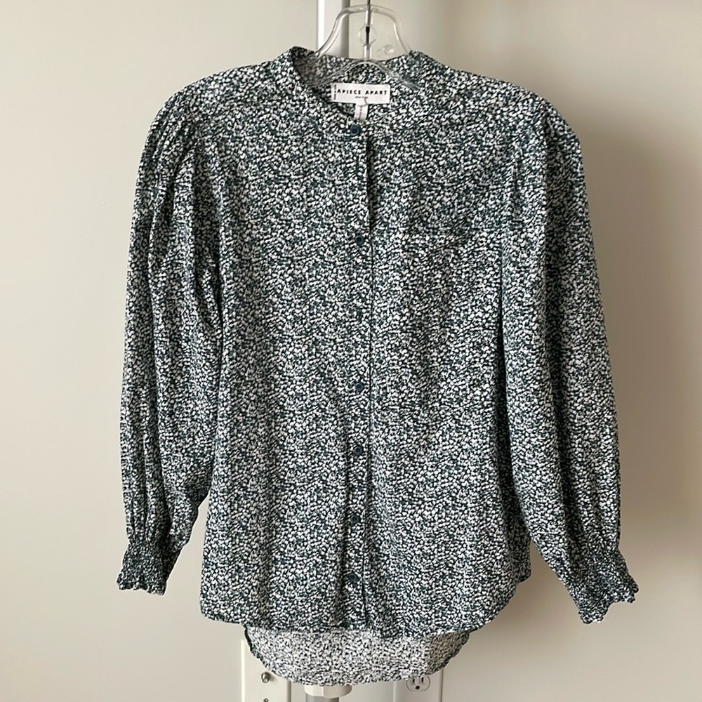 Apiece Apart Mitte organic cotton button down oversized shirt blouse, si…